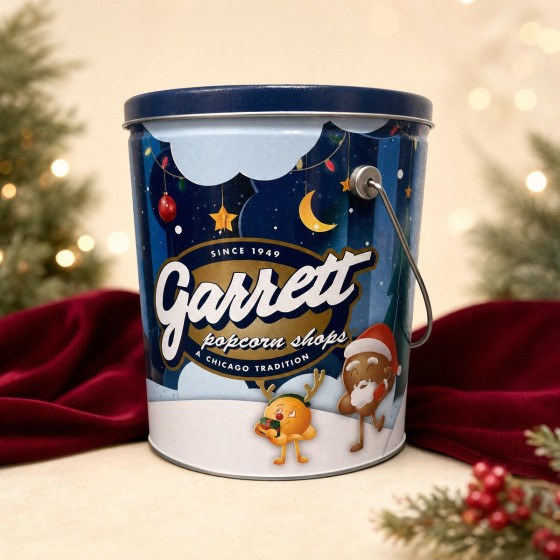 Garrett Popcorn 節日限定一加侖金屬罐裝爆谷